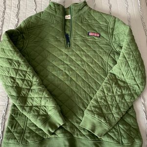 Vineyard Vines Quilted Green Sweatshirt